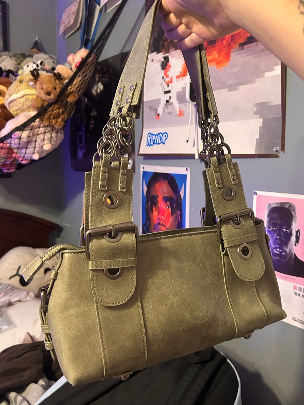Olive Green Shoulder Bag - Stylish Women’s Handbag